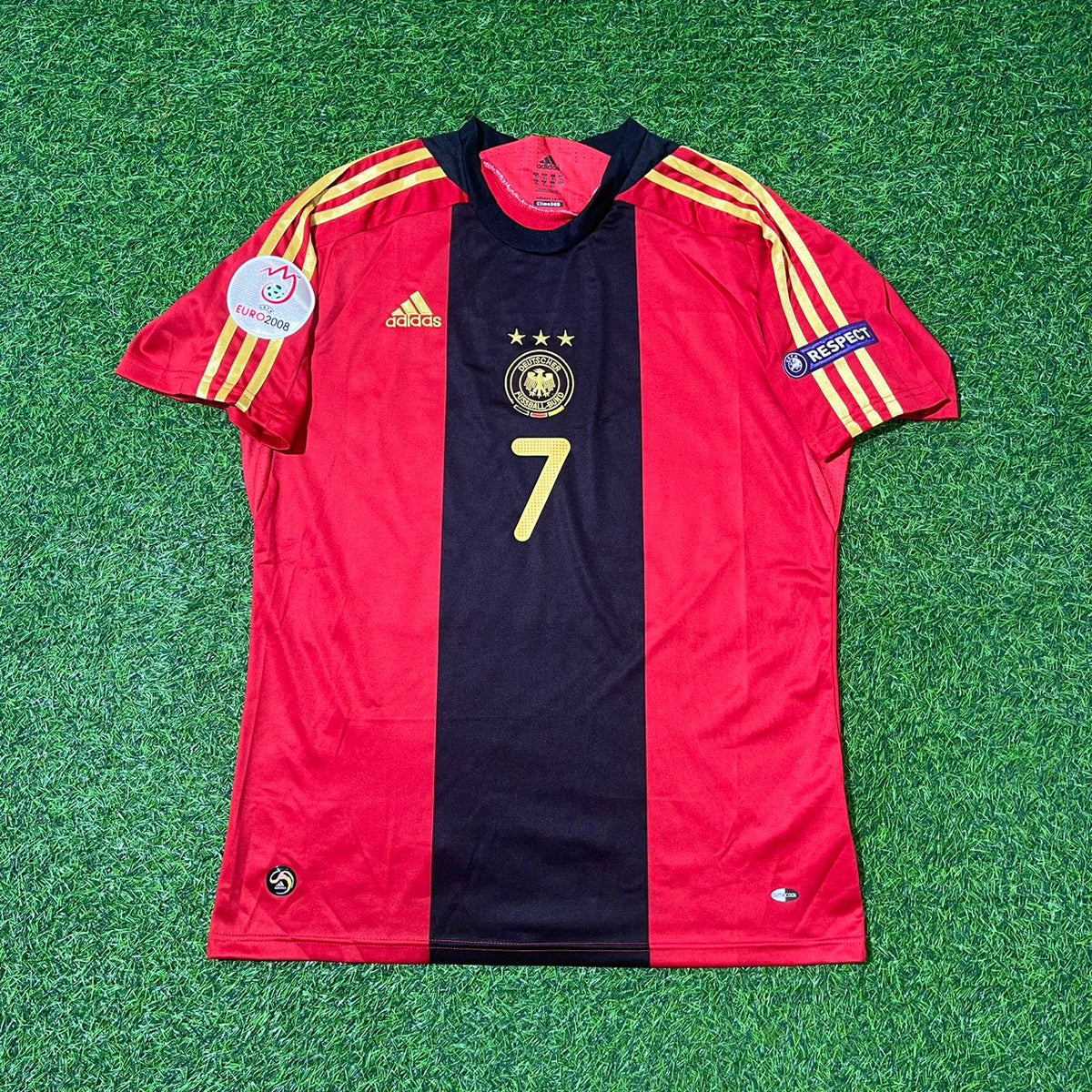 Germany 2008 EURO Away Red Retro Football Jersey – Bastian Schweinsteiger