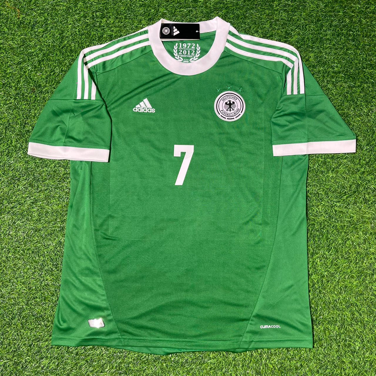 Maillot de football rétro vert Allemagne EURO 2012 – Bastian Schweinsteiger