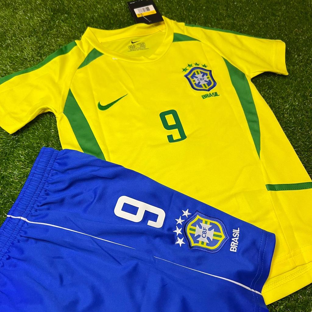Ronaldo Nazario Brasilien 2002 Heimtrikot für Kinder – | KinderTrikot | Maillot Enfant Fußballtrikot