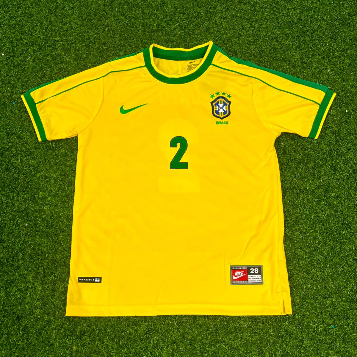 Cafu #2 Brasilien WM 2002 Retro Kinder Fußballtrikot Trikot Maillot Enfant Fußballtrikot