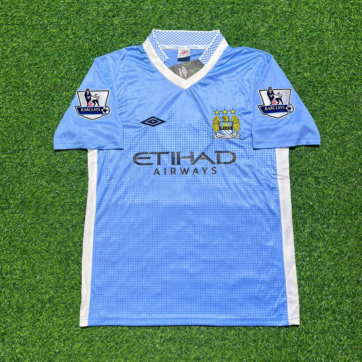 Carlos Tevez 32 Manchester City 2011/12 Home Kit Blue Retro Jersey Trikot Jersey Maillot Soccer Shirt