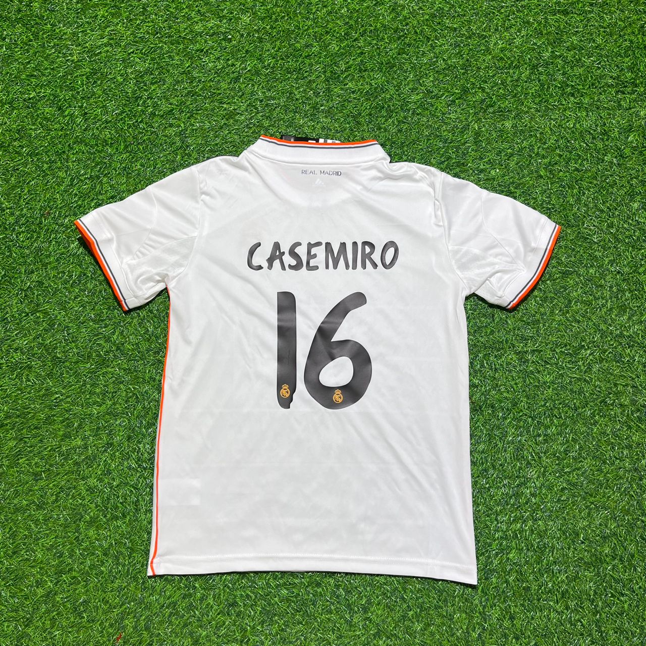Casemiro #16 Real Madrid 2014 Champions League Final Kids Retro Kit