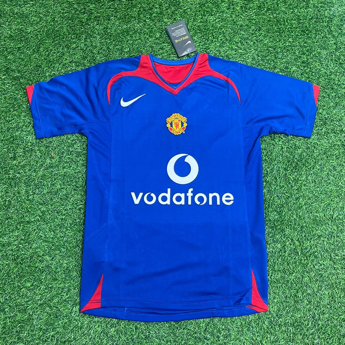 Cristiano Ronaldo Manchester United 2005/2006 Blau-Rotes Retro-Fußballtrikot