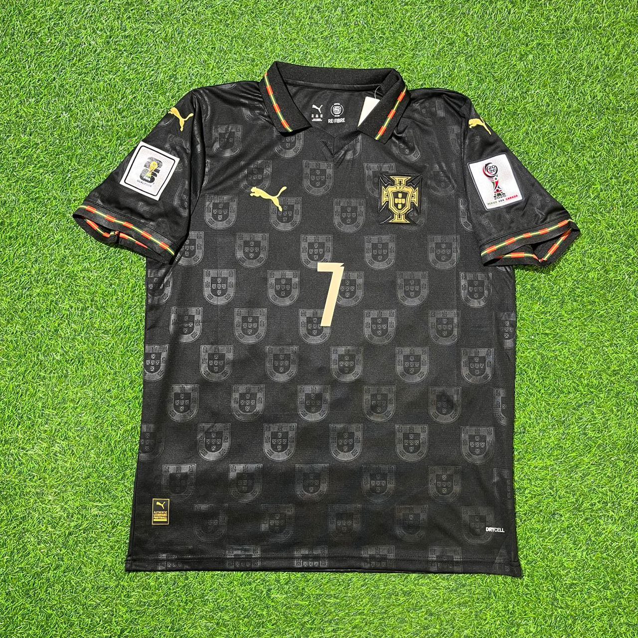 Cristiano Ronaldo #7 Portugal 2026 WM Schwarzes Fußballtrikot