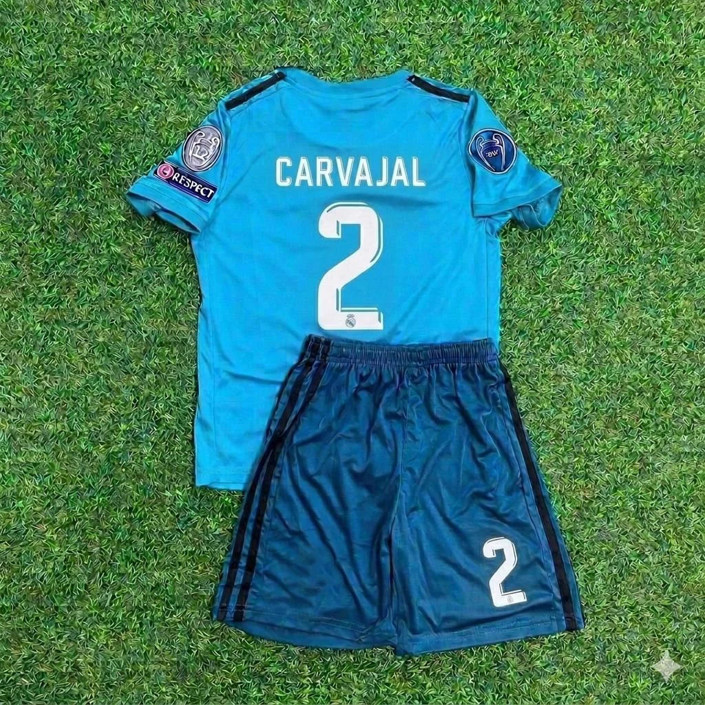 Dani Carvajal 2- Real Madrid 2017 /2018 Kids Kit Jersey Soccer Shirt KinderTrikot