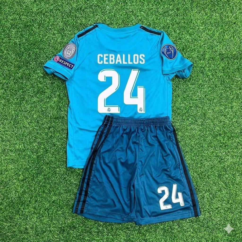 Dani Ceballos 24- Real Madrid 2017 /2018 Kids Kit Jersey Soccer Shirt KinderTrikot