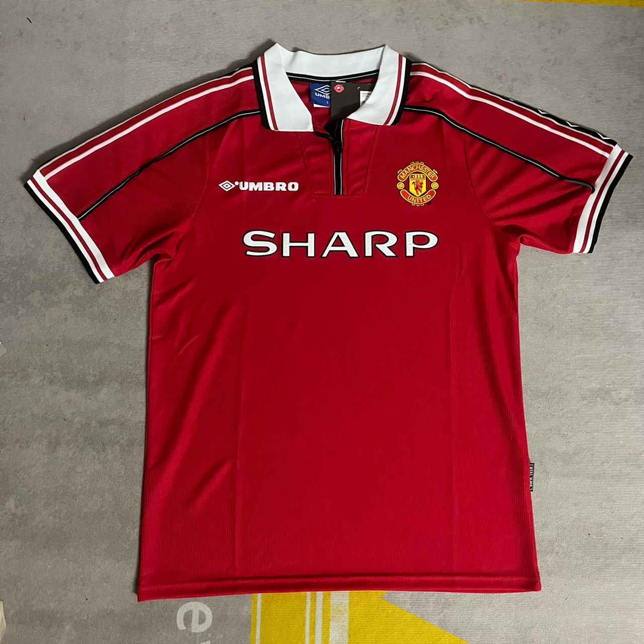 David Beckham Manchester United 1999 Rotes Retro-Trikot Fußballtrikot