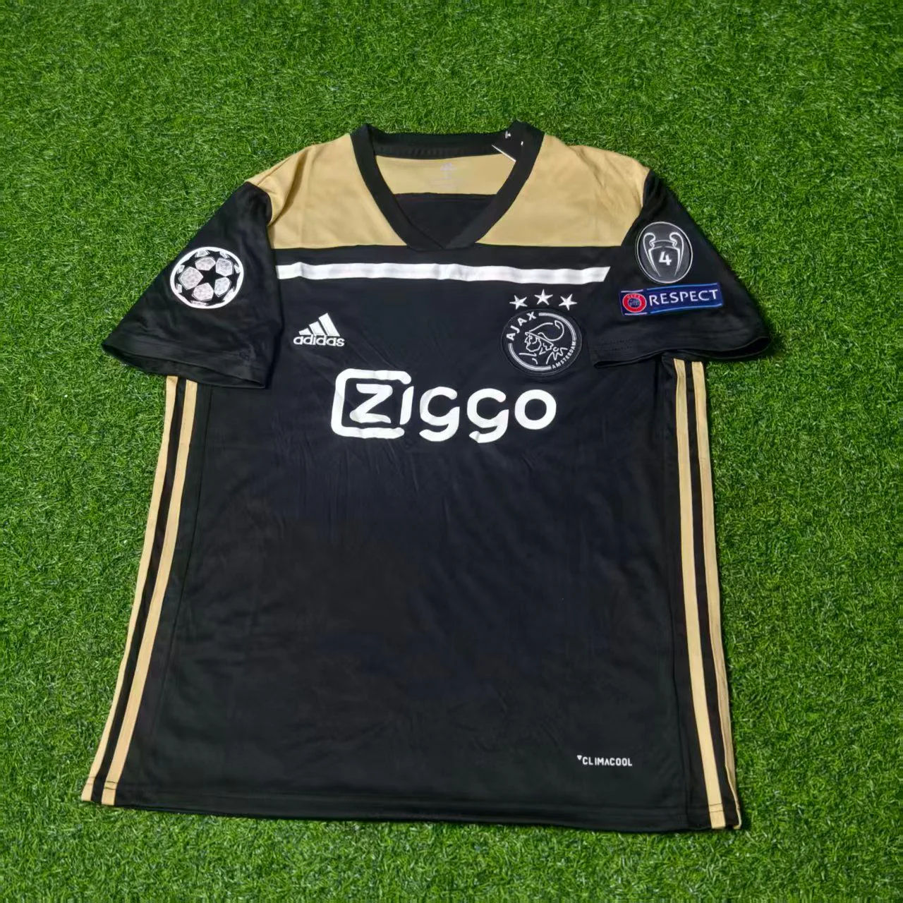 David Neres Ajax 2018–2019 Champions League Black Retro Football Jersey Kit