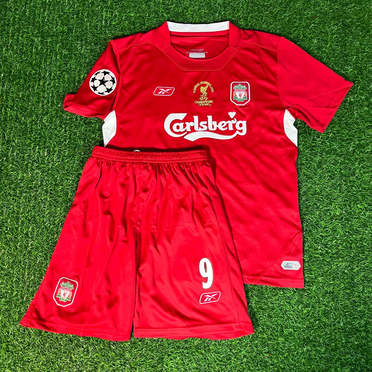 Djibril Cissé 9 – Liverpool 2005 Istanbul Champions League Final – | KinderTrikot | Maillot Enfant Personnalisable Soccer Shirt