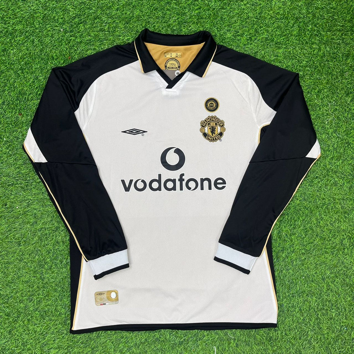 Maillot de foot rétro réversible Dwight Yorke Manchester United 2001-2002