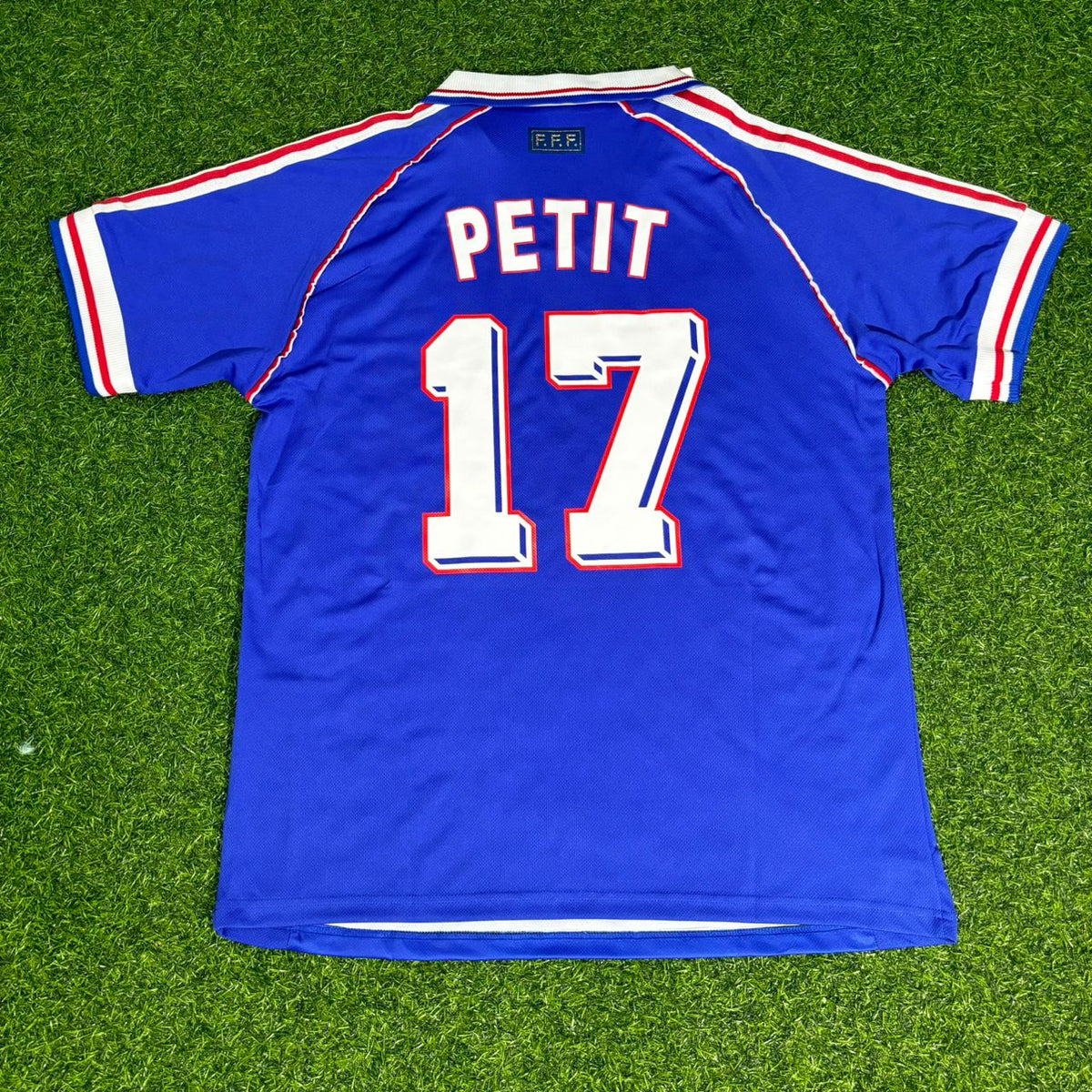 Emmanuel Petit #17 France 1998 World Cup Home Retro Jersey