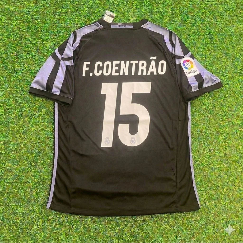 Fábio Coentrão 15- Real Madrid 2016 Black Retro Football Jersey