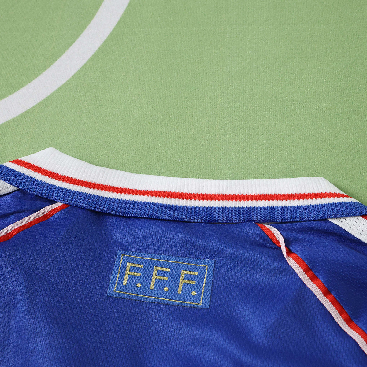 France 1998 Season Retro Home Kids Long Sleeve Football Jersey Trikot Maillot