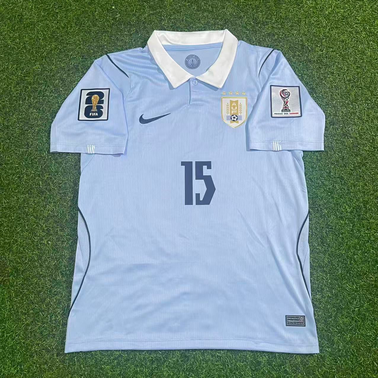 Federico Valverde #15 Uruguay 2026 World Cup Home Sky Blue Jersey