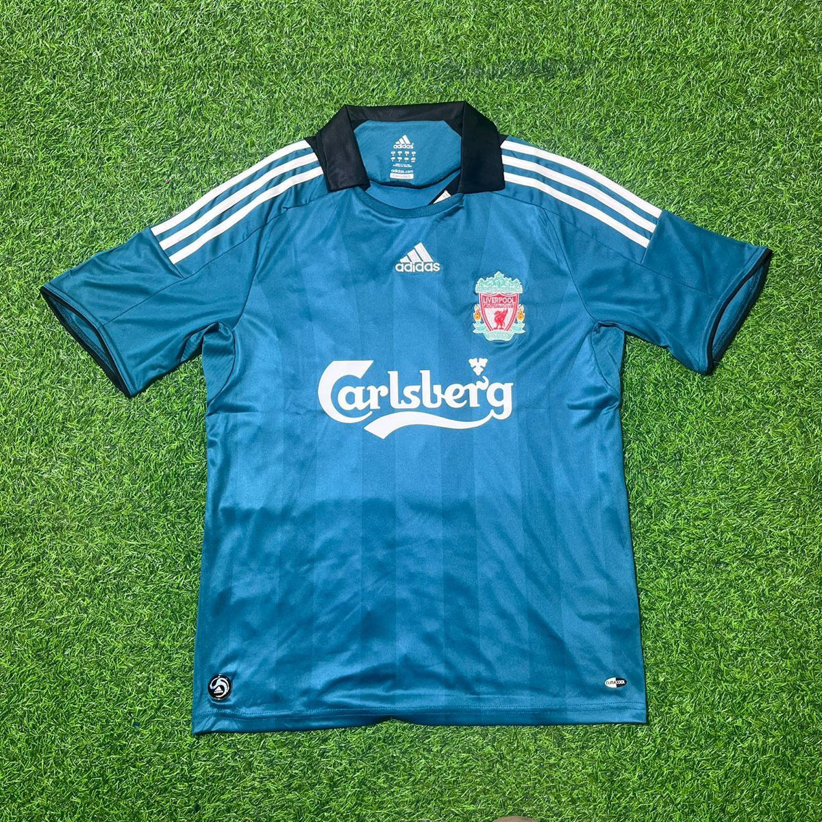 Liverpool 2008/09 Green Retro Football Jersey – Dirk Kuyt