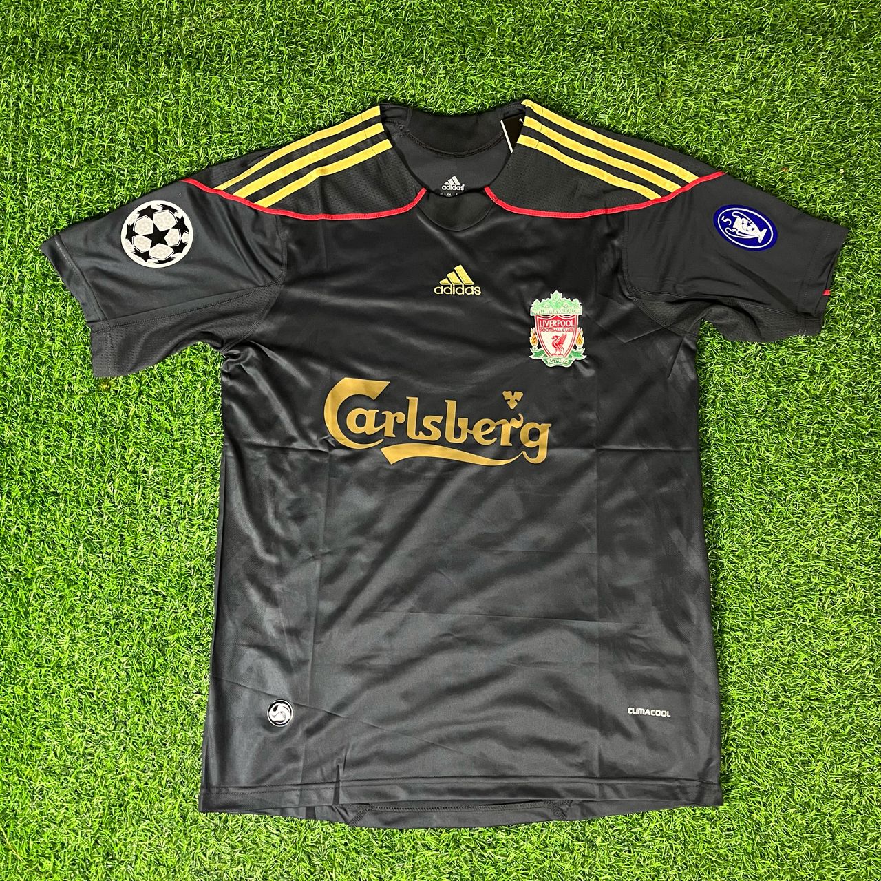 Fernando Torres 9 – Liverpool 2009-10 Schwarzes Retro-Trikot – | Trikot | Maillot Fußballtrikot