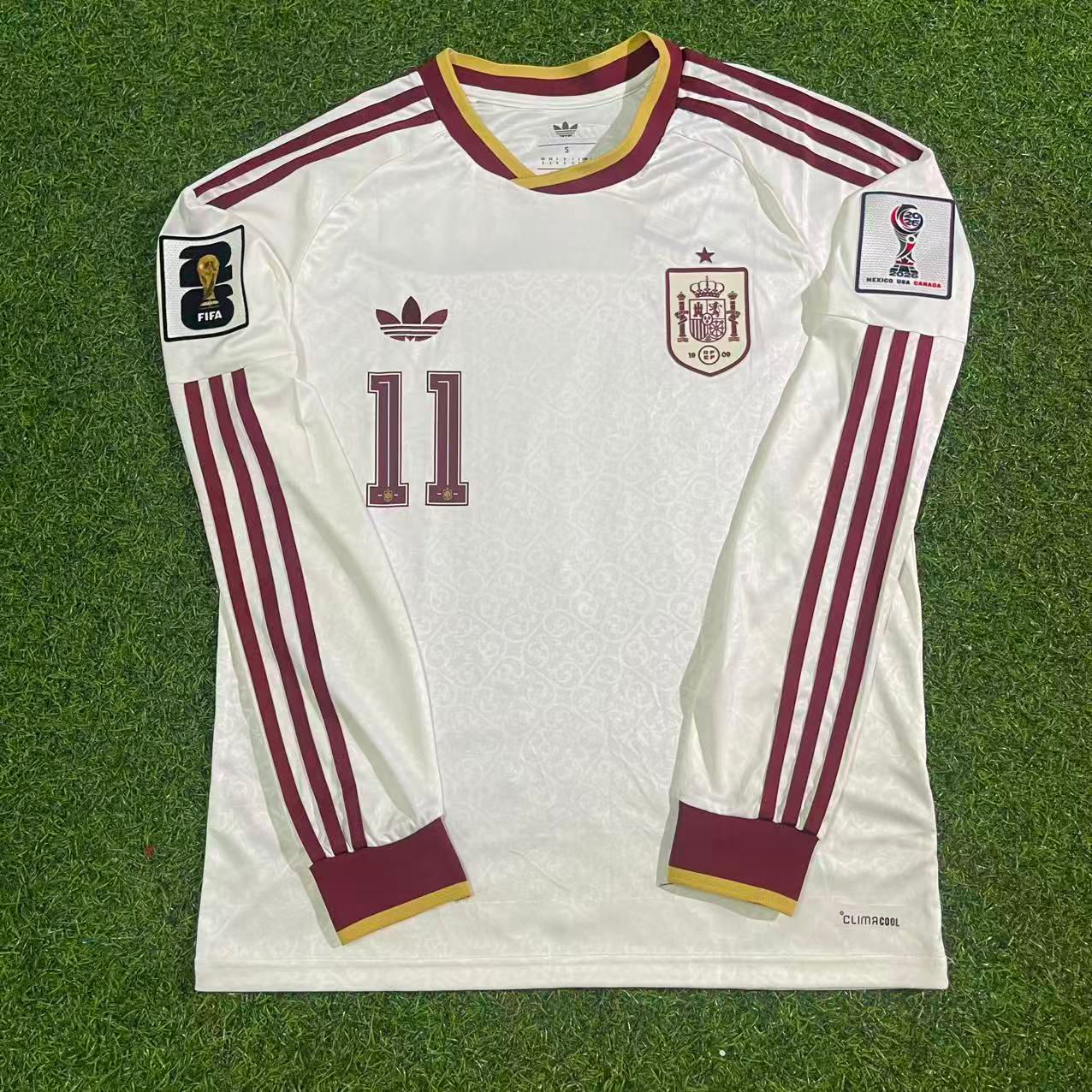 Ferrán Torres #11 Spain 2026 World Cup Away Long Sleeve Jersey Trikot Maillot