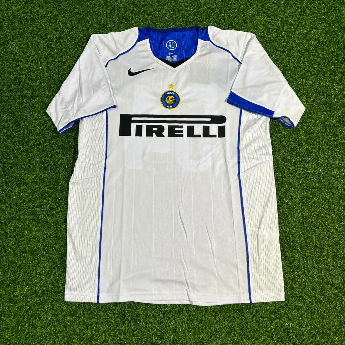 Marco Materazzi Inter Mailand 2004-2005 Retro weißes Fußballtrikot