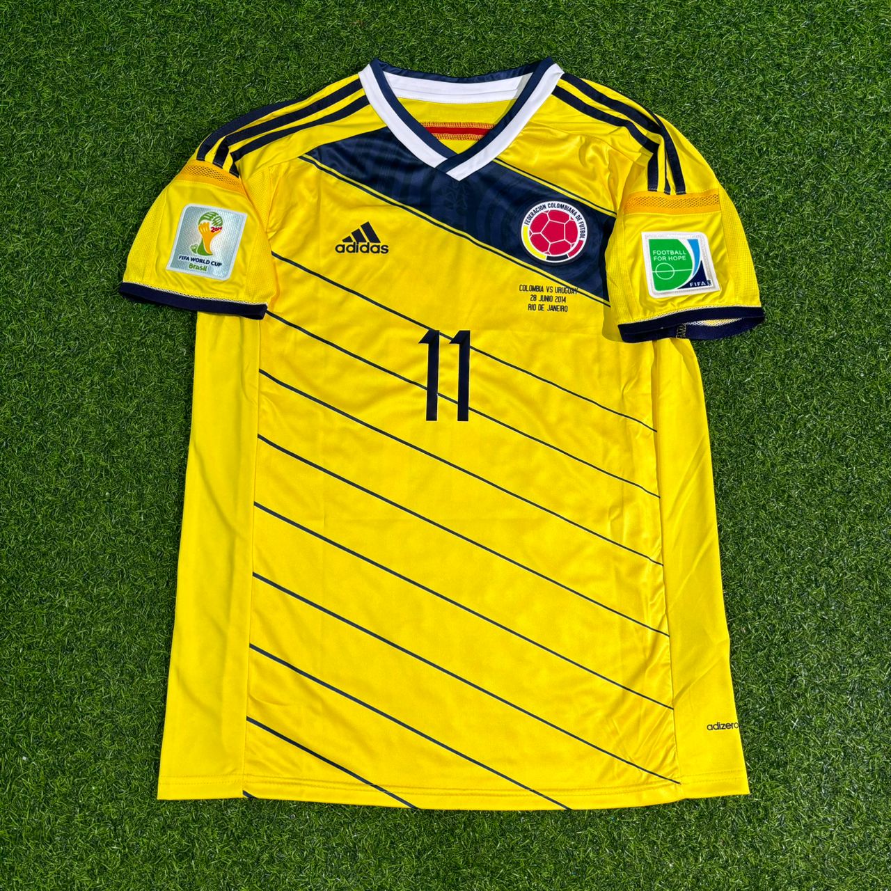Juan Cuadrado Colombia 2014 World Cup Blue Retro Jersey Trikot Maillot