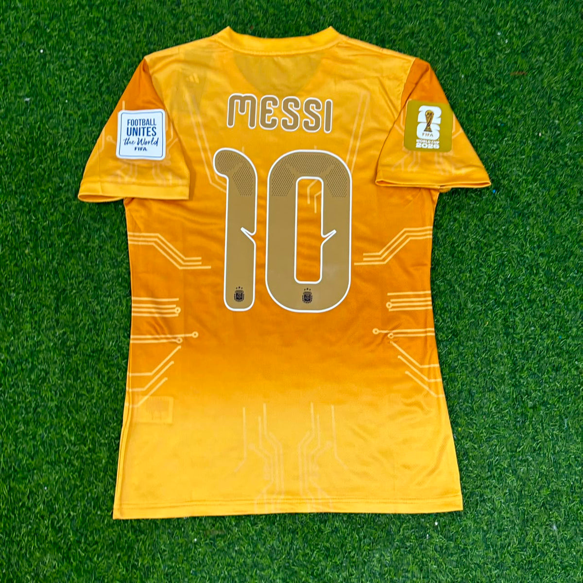 Lionel Messi Argentinien WM 2026 Goldene Sonderedition Fußballtrikot