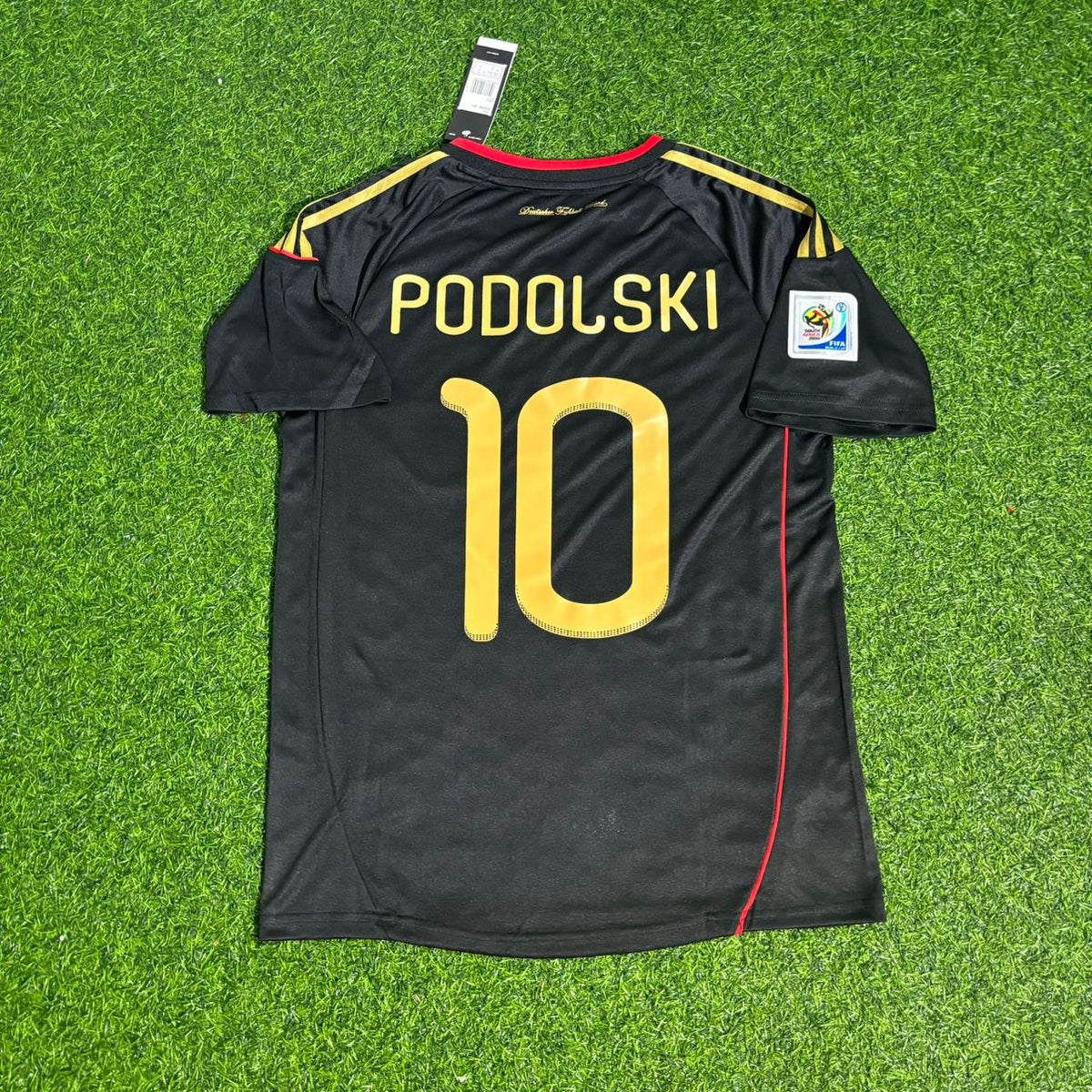 Lukas Podolski - Germany Deutschland 2010 World Cup Black Jersey Trikot