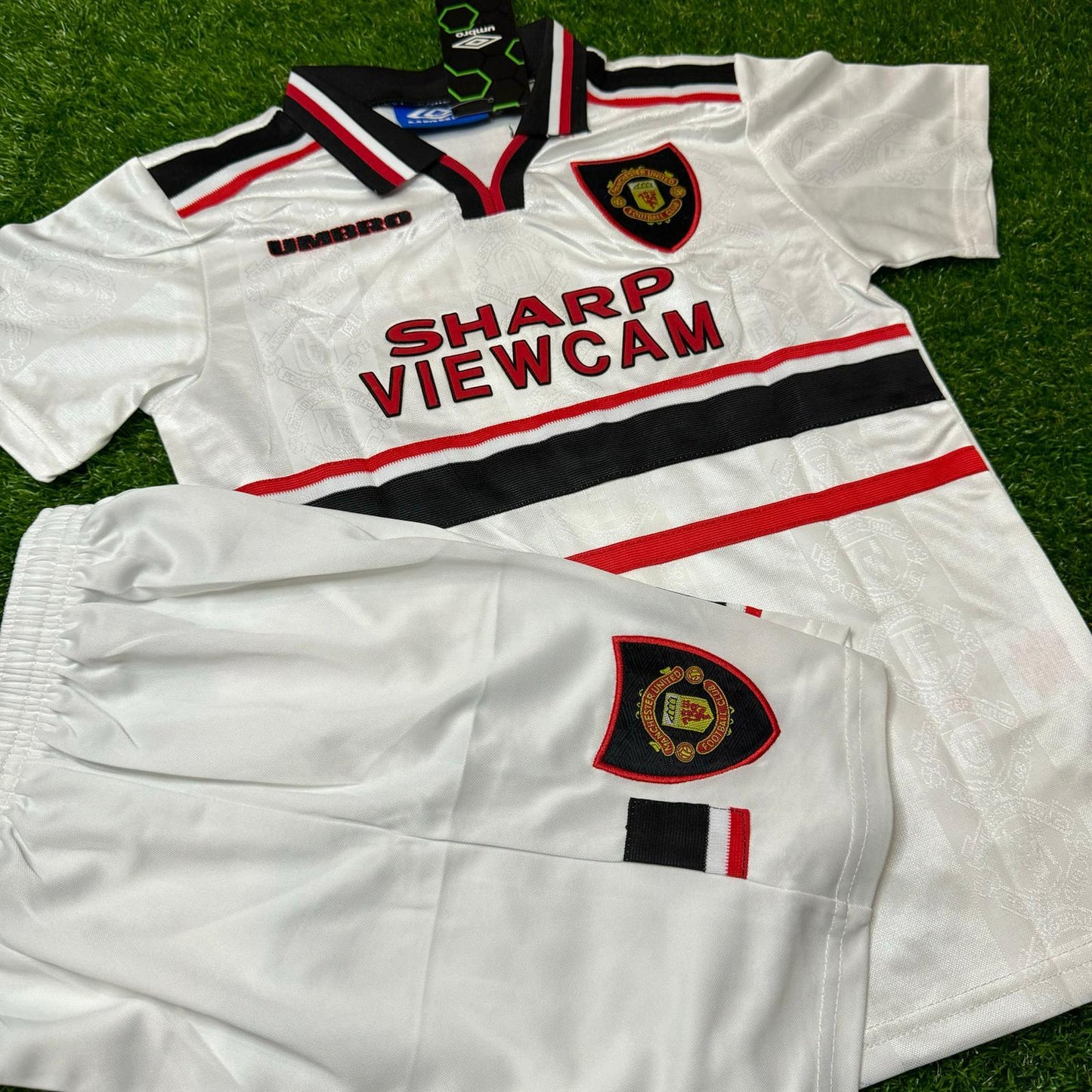 David Beckham Manchester United 1997/98 Weißes Heimtrikot für Kinder – Kit Jersey für Kinder –