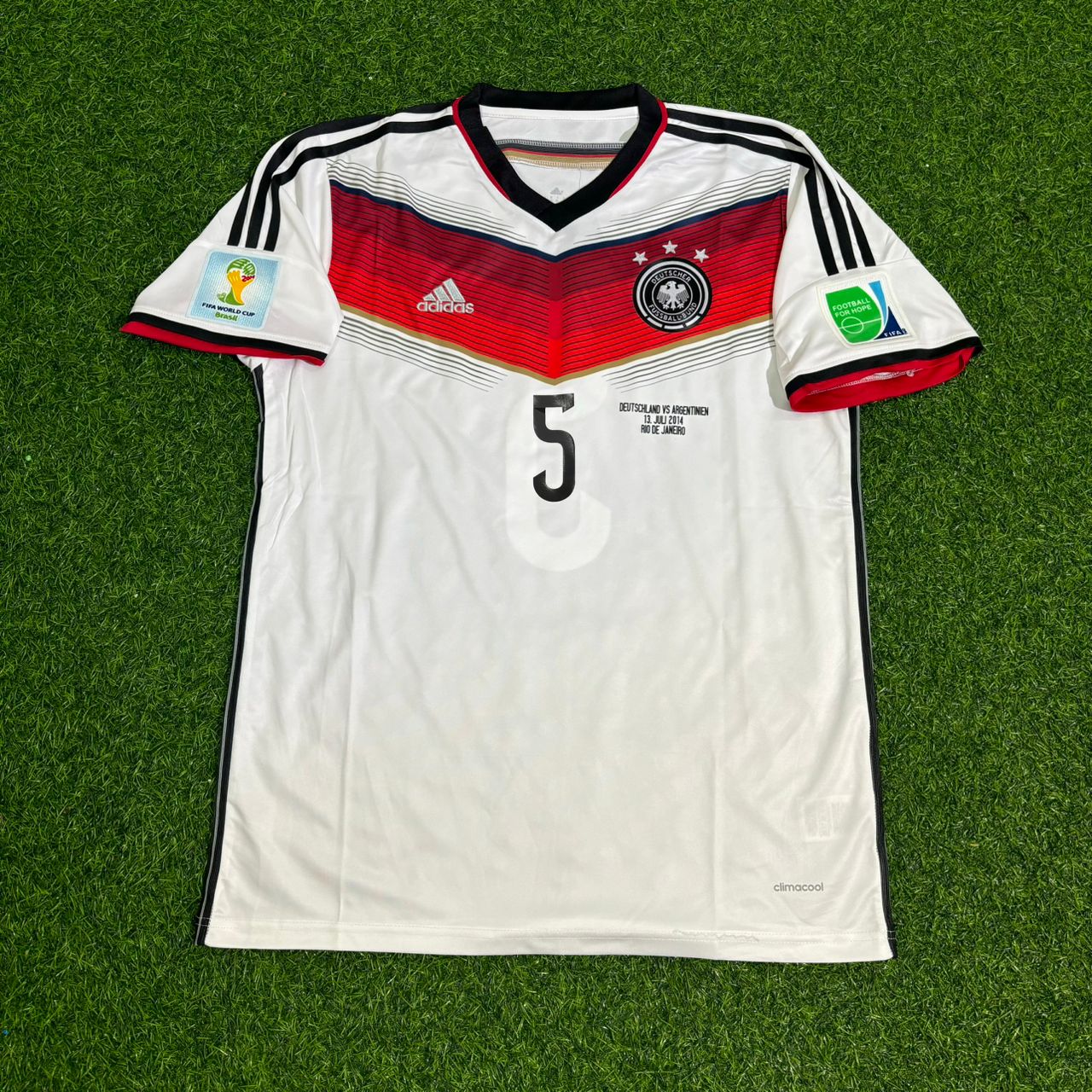 Mats Hummels Germany Deutschland 2014 World Cup White Retro Football Jersey