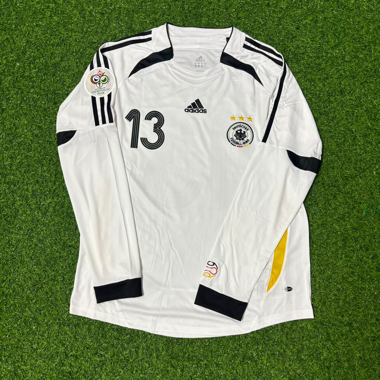 Michael Ballack Germany 2006 World Cup Long Sleeve White Football Jersey