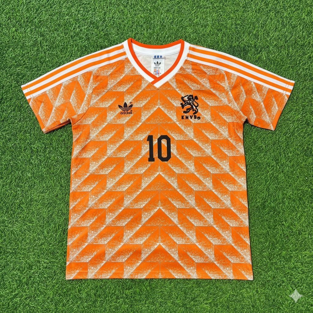Netherlands Clarence Seedorf Retro Home Football Jersey back view
