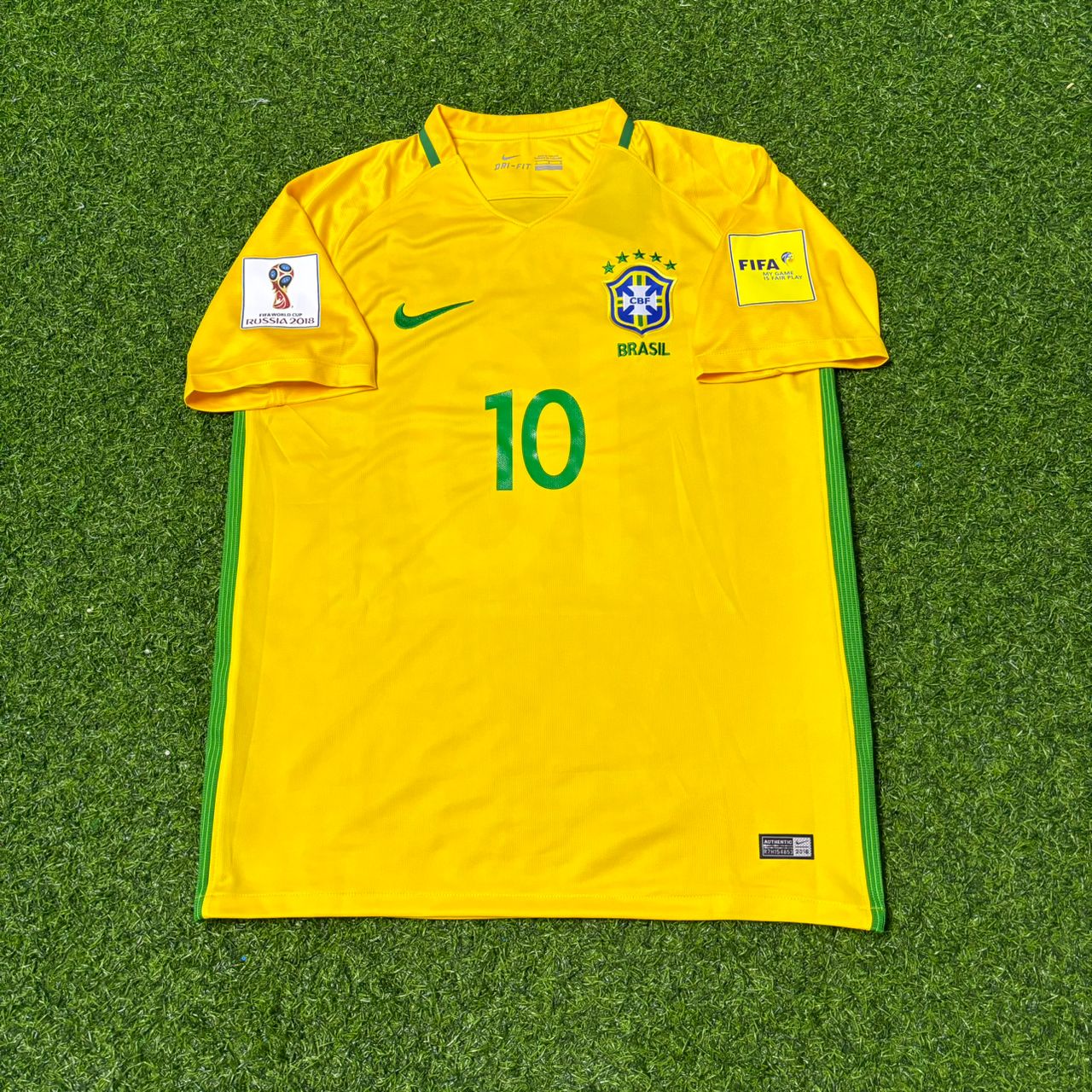 Neymar Jr Brazil 2018 World Cup Home Football Jersey