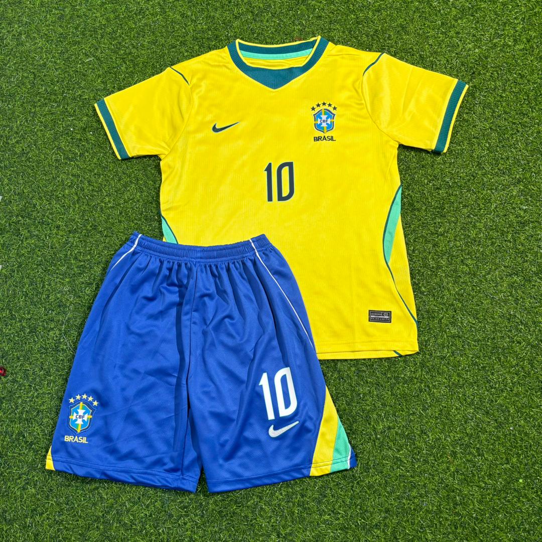 Neymar Jr Brasilien WM 2026 Gelbes Heimtrikot für Kinder