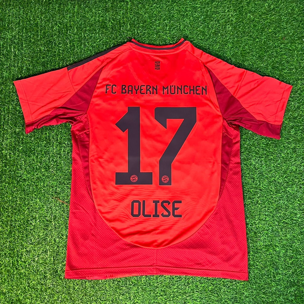 Michael Olise 17 Bayern Munchen Red 2025 Trikot Soccer Shirt