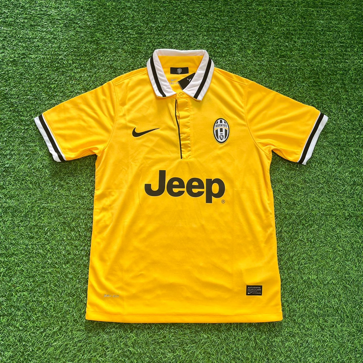Leonardo Bonucci Juventus 2013/2014 Yellow Away Retro Football Jersey