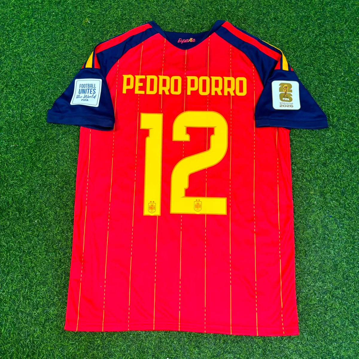 Pedro Porro #12 Spain 2026 World Cup Home Football Jersey