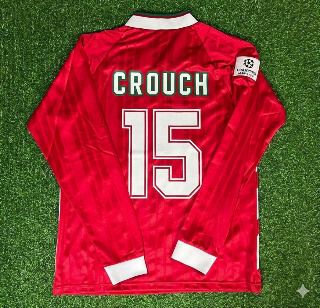 Peter Crouch Liverpool Langarm Retro Trikot Fußballshirt