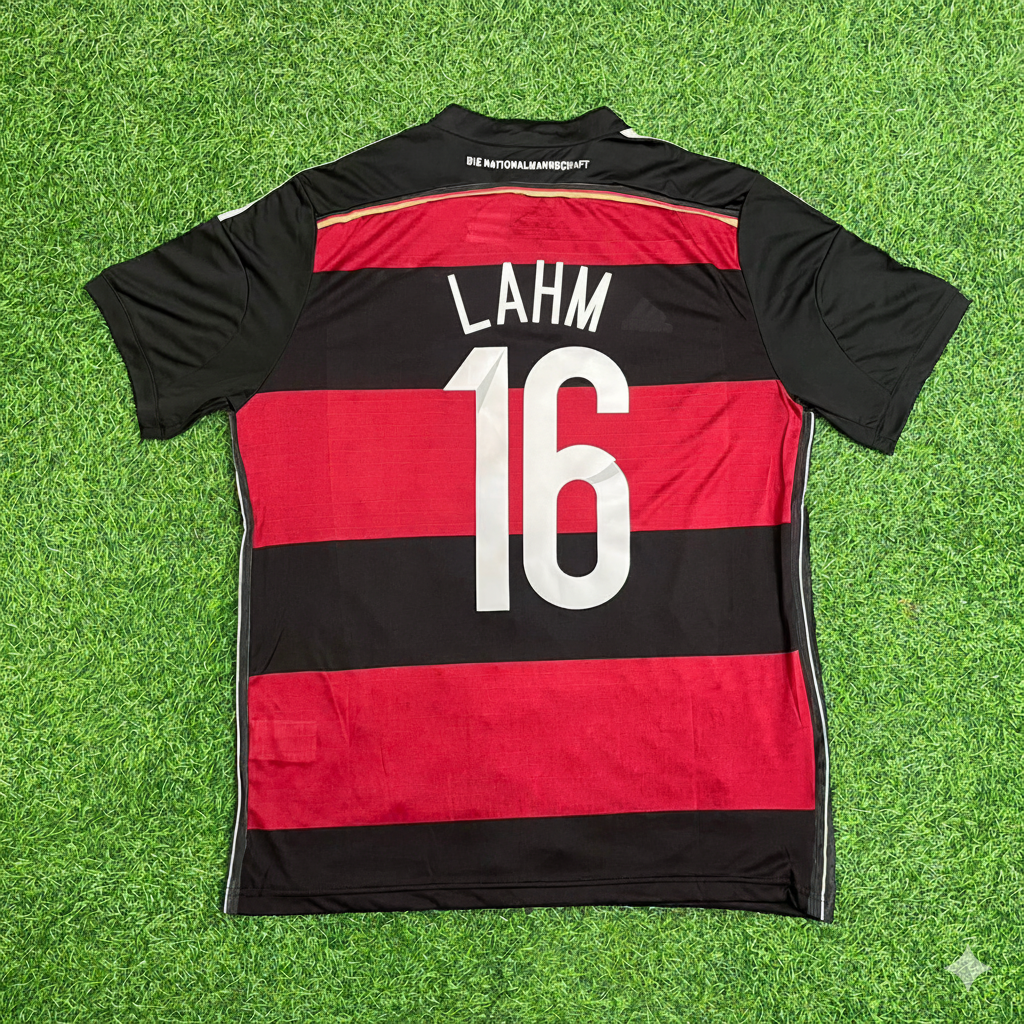 Philipp Lahm Alemania Deutschland Copa Mundial 2014 Brasil Camiseta Retro Negra Roja Trikot Camiseta de FĂștbol