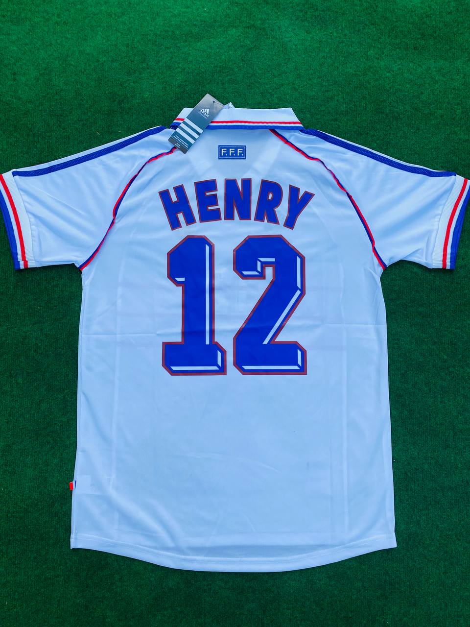 Thierry Henry – Frankreich 1998 Weltmeisterschaft Weißes Retro-Trikot – | Trikot | Maillot Retro