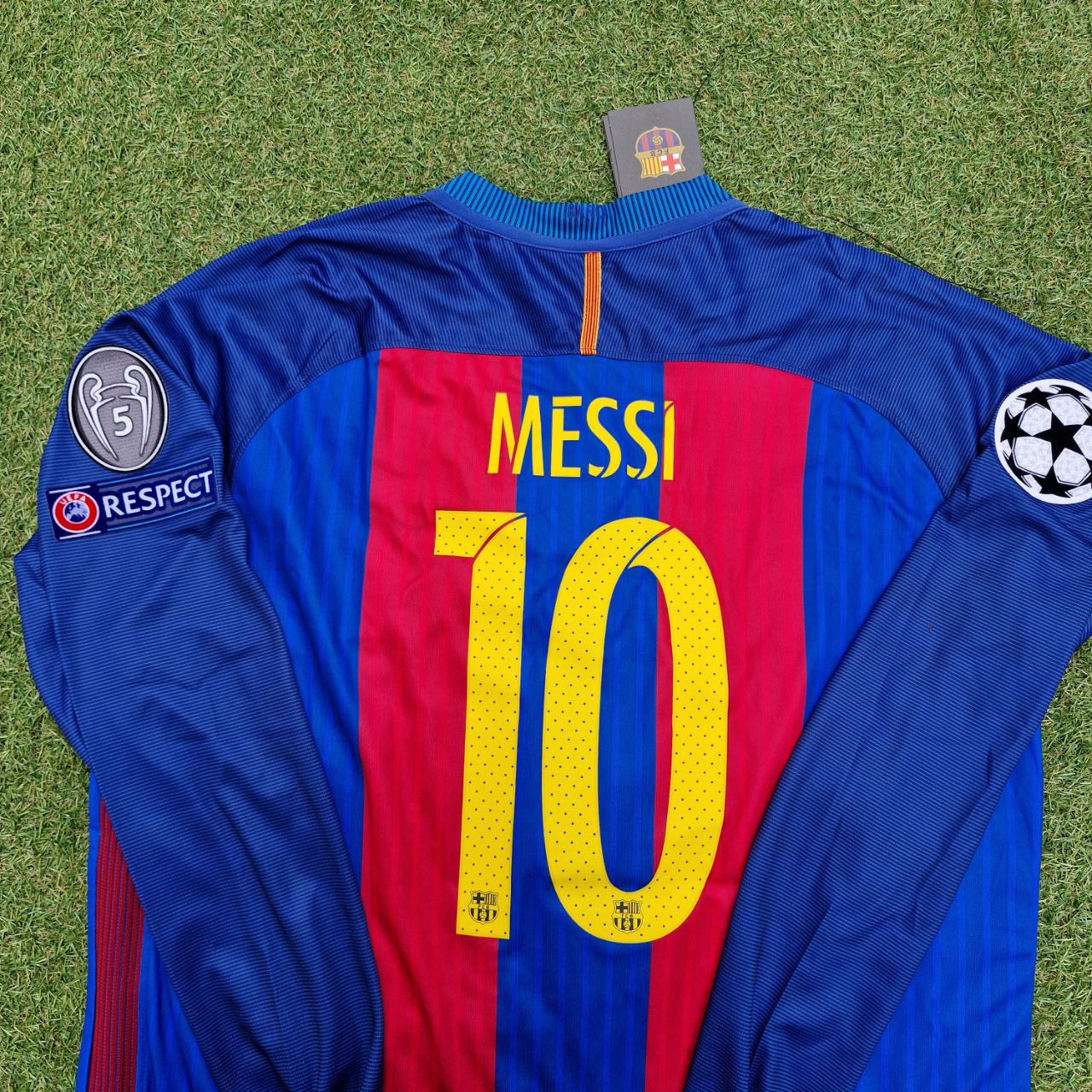Lionel Messi Barcelona 2016 Sonderedition Trikot mit Weltmeisterschafts-Patch Fußballtrikot