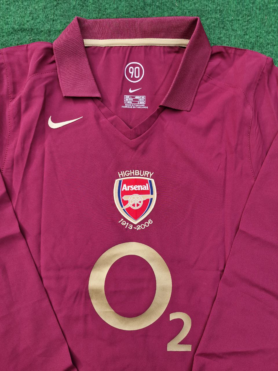 Thierry Henry Arsenal 2006 Highbury Burgund Premier League Patch Retro Fußball Trikot