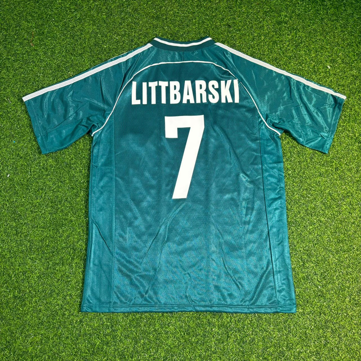Pierre Littbarski #7 Deutschland AuswĂ€rts Germany Retro FuĂballtrikot GrĂŒn
