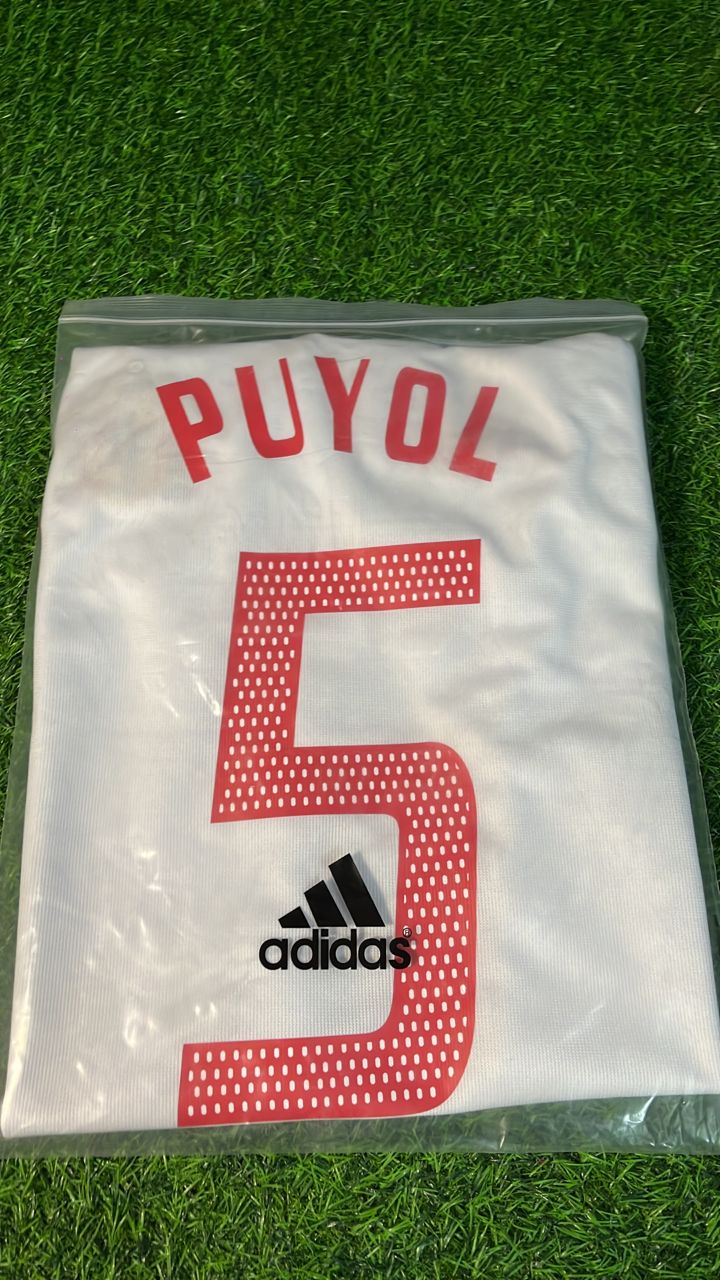 Carles Puyol 02-03 Spanien Weißes Retro Trikot