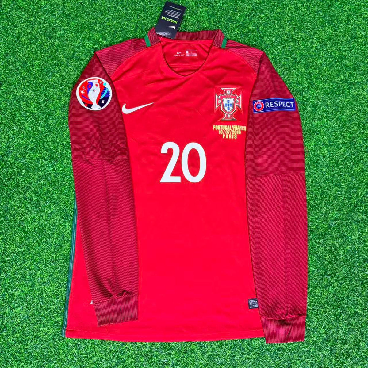 Ricardo Quaresma 20 – Portugal EURO 2016 Finale Langarm Retro Fußballtrikot