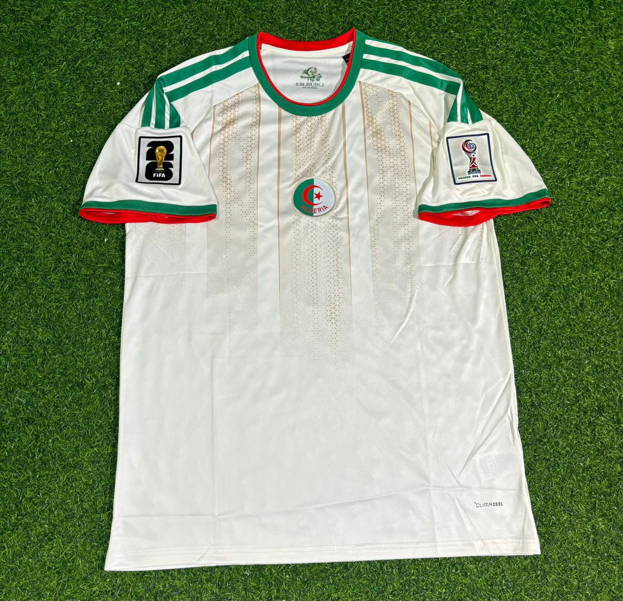 Adil Aouchiche Algeria 2026 World Cup White Football Jersey