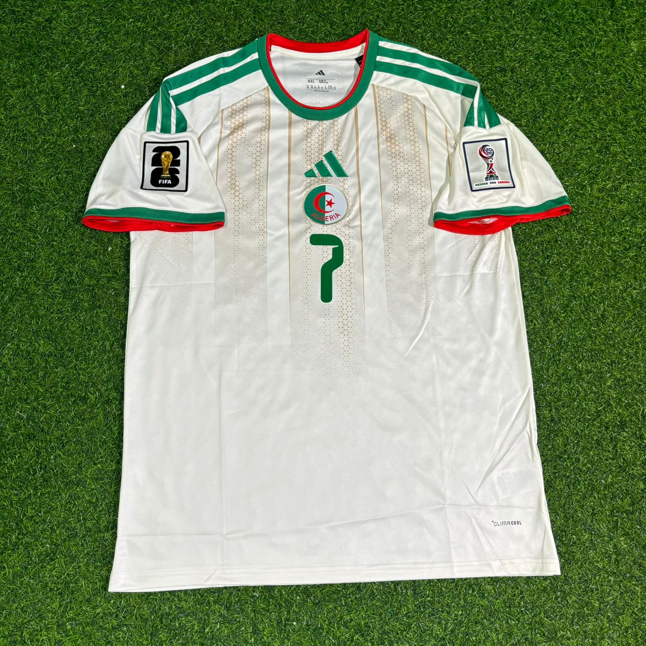Riyad Mahrez Algerien WM 2026 Weißes Fußballtrikot