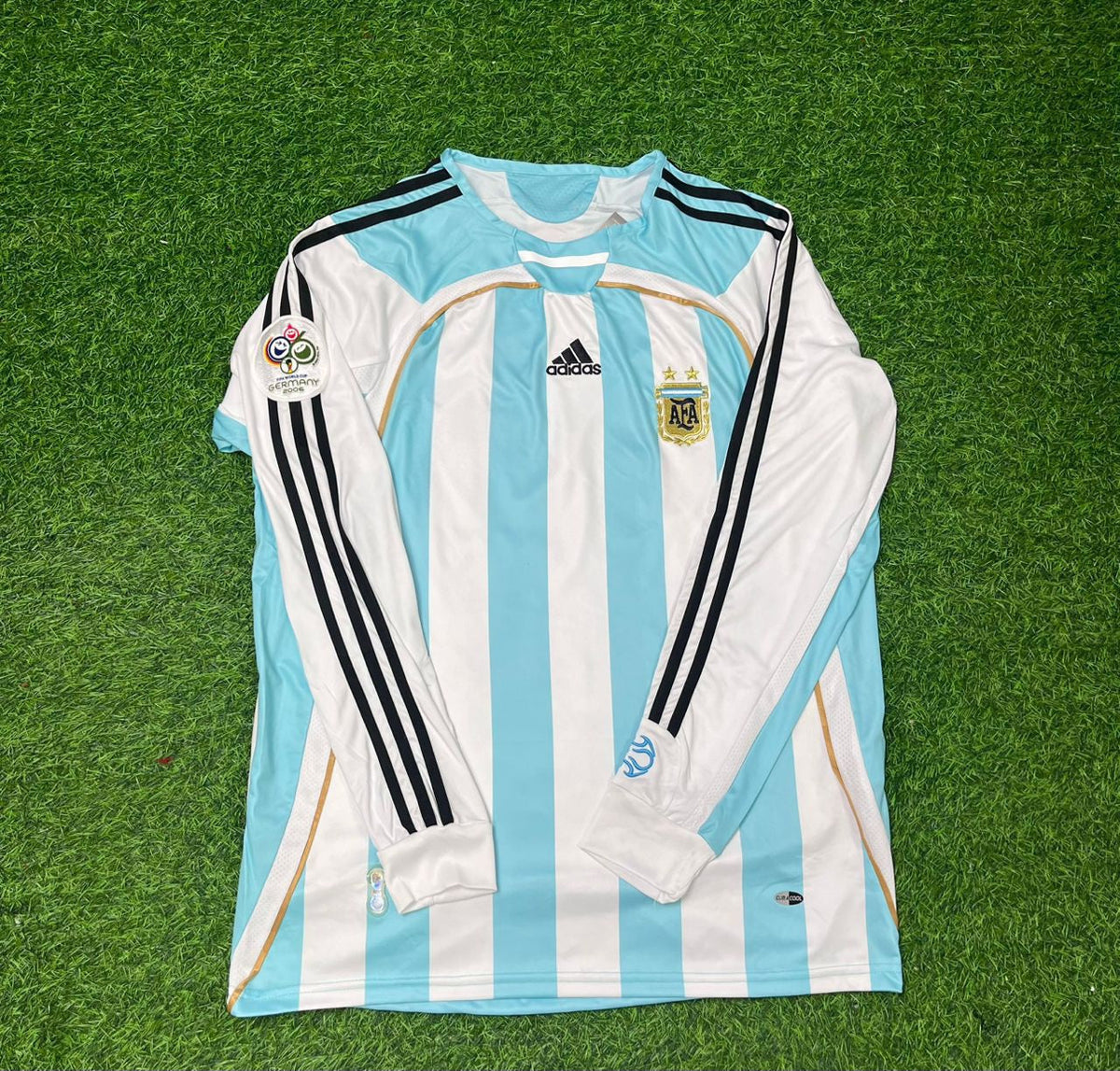 Argentina 2006 World Cup Long Sleeve Retro Football Jersey – Julio Cruz 20