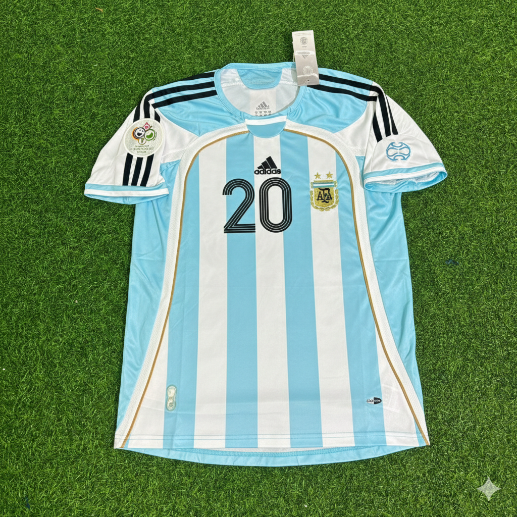 Julio Cruz Argentina 2006 World Cup Retro Soccer Jersey Maillot Trikot