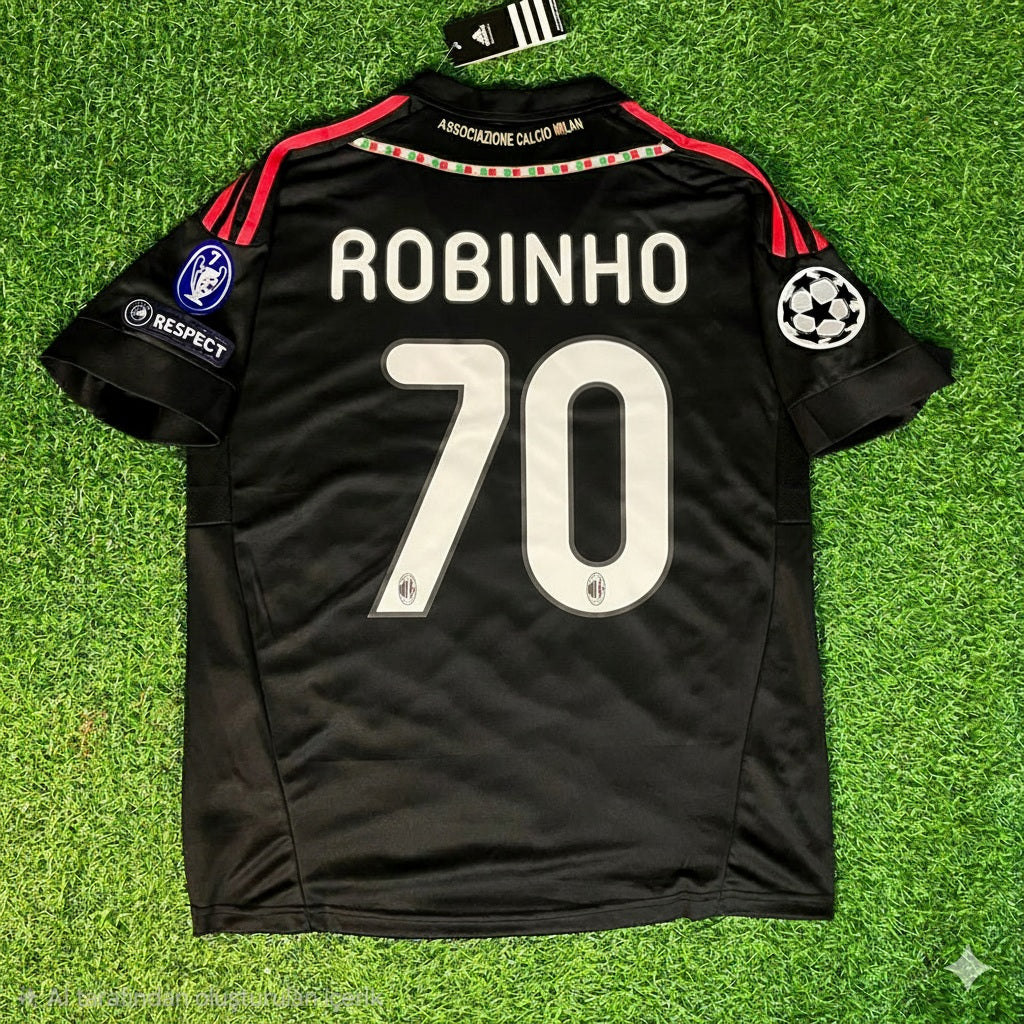 Robinho 70 - Milan Ausweichtrikot 2011/12 Retro Trikot Fußballshirt