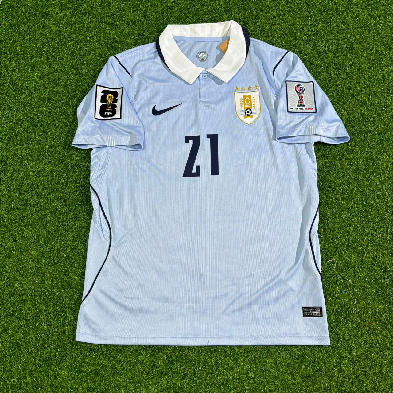 Rodrigo Zalazar #21 Uruguay 2026 Weltmeisterschaft Heimtrikot Himmelblau