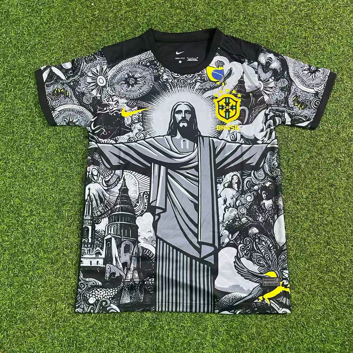 Maillot de football rétro emblématique Ronaldinho Brésil Trikot Maglia