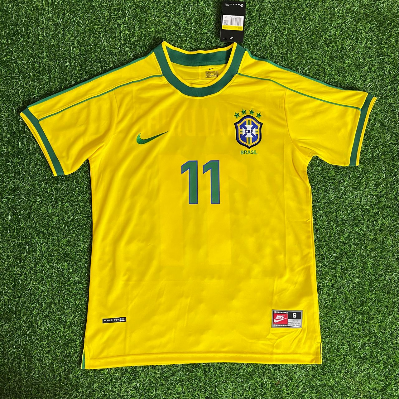 Ronaldinho Gaúcho 11 - Brazil 1998-2000 Retro Football Kit Jersey Trikot Maillot Soccer Shirt